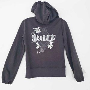 Juicy Couture Girls Medium Hooded Zipper Jacket